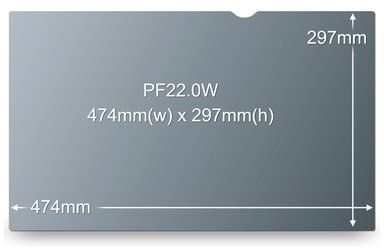 Filtër privatësie për monitor 3M PF220W1B, 22", 16:10, i zi
