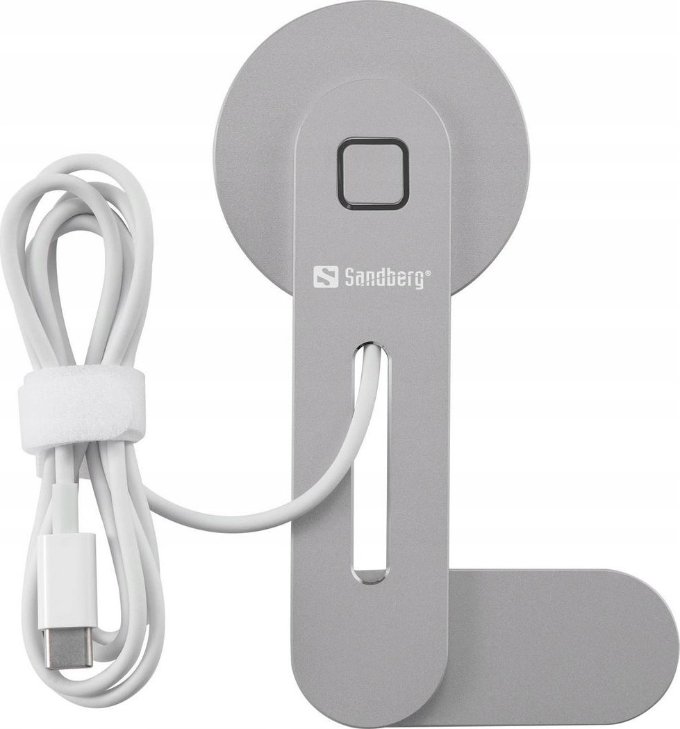 Karikues wireless magnetik Sandberg ScreenMount, 15W, i zi