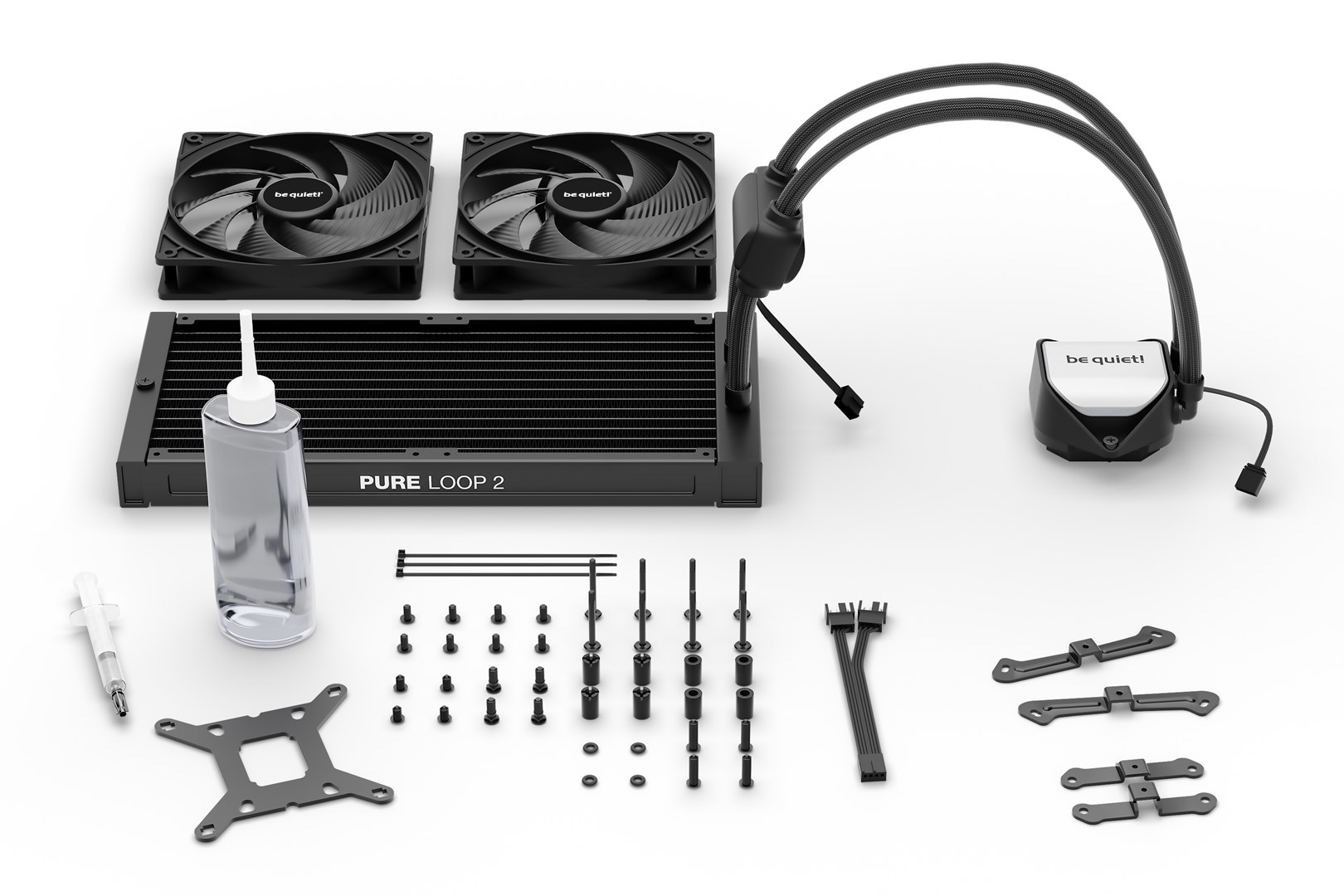 Ftohës me ujë Be quiet! Pure Loop 2, 14 cm, i zi