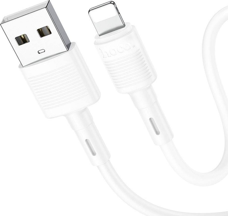 Kabllo Hoco X83 USB A në Lightning, 1 m, 2.4A, e bardhë