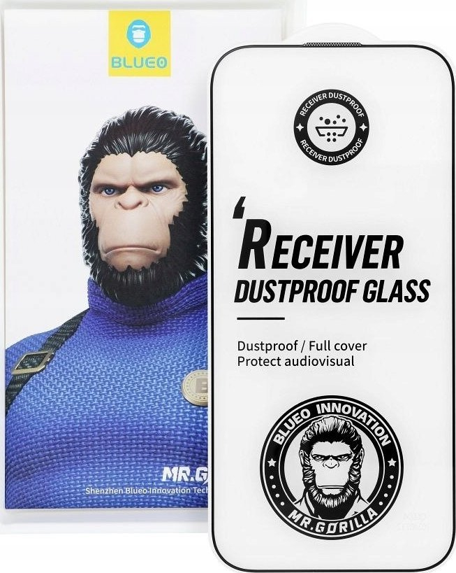 Mbrojtës ekrani xham 5D Mr. Monkey Glass për Apple iPhone 16 Pro Max, 0.33mm, i zi