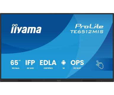 Ekran interaktiv iiyama TE6512MIS-B4AG, 65", 4K UHD, i zi