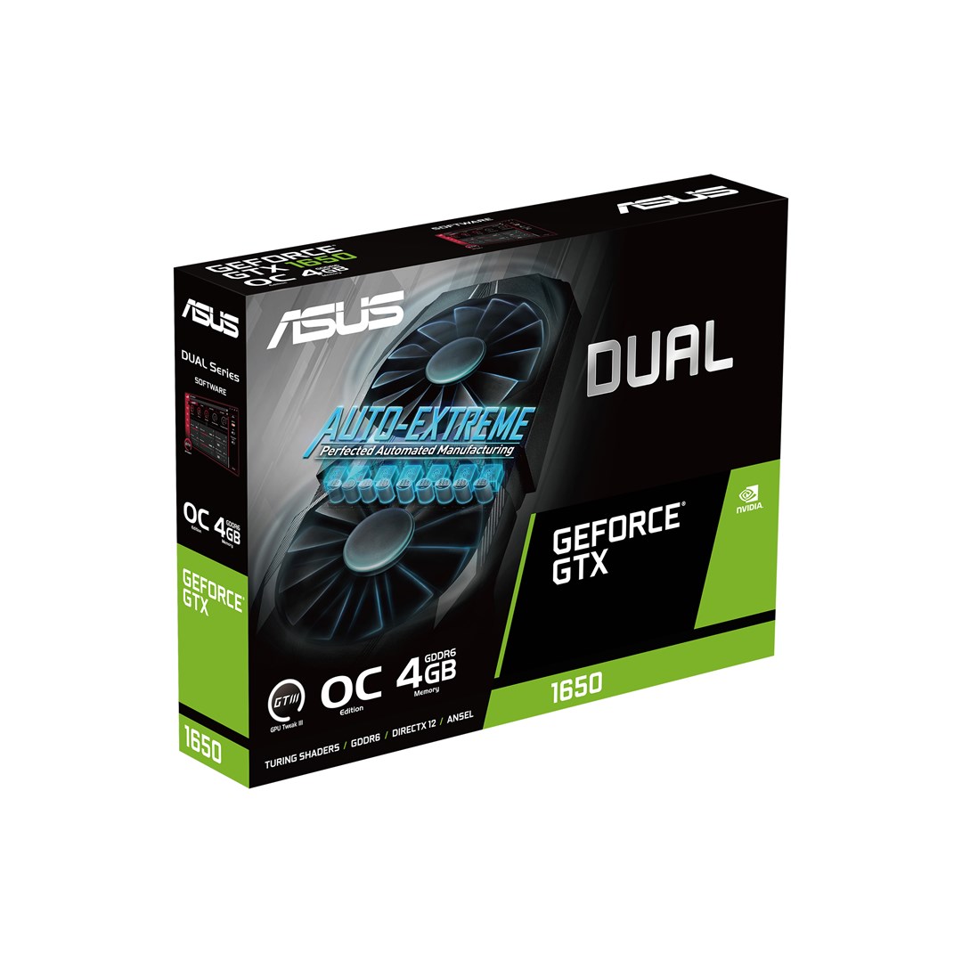 Kartë grafike ASUS Dual NVIDIA GeForce GTX 1650, 4 GB GDDR6