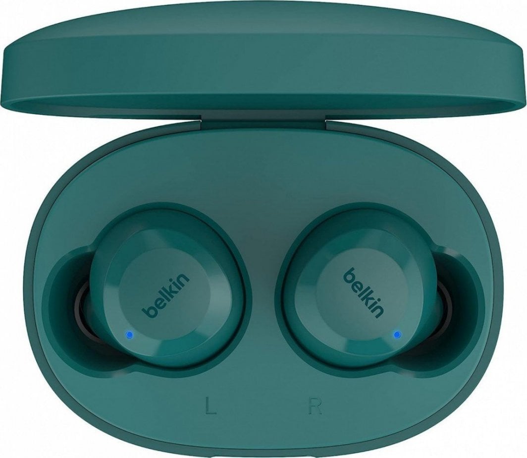 Слушалки TWS Belkin SoundForm Bolt AUC009btTE, безжични, зелени