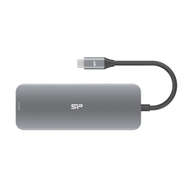 Докинг станица SPU3C08DOCSR300G, USB-C, 100W, 8 порти, сребрена