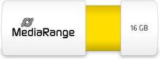 USB мемориски уред MediaRange MR972, 16GB, USB 2.0 Type A, бело жолто