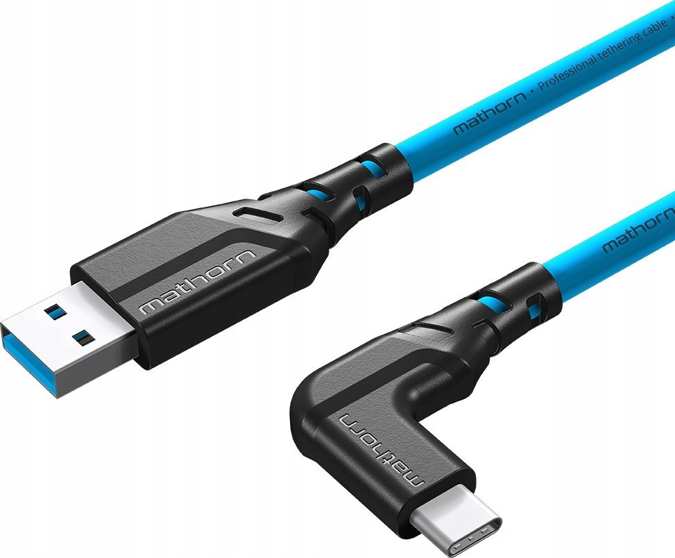 Kabllo tethering Mathorn MTC-501 USB C90, 5m, Arctic Blue