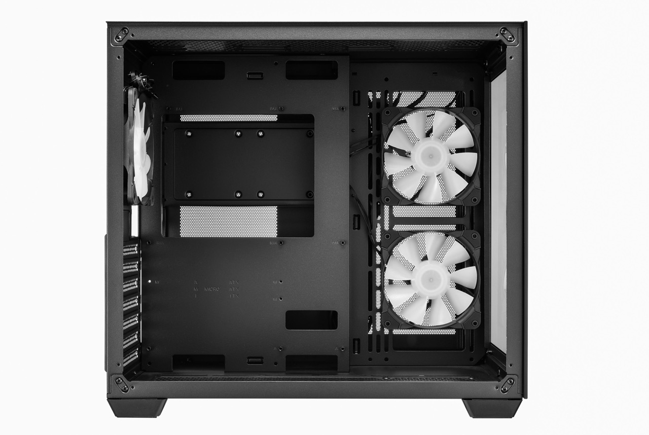 Kutia kompjuterike FSP Fortron CMT380, MIDI ATX, për desktop, e zezë
