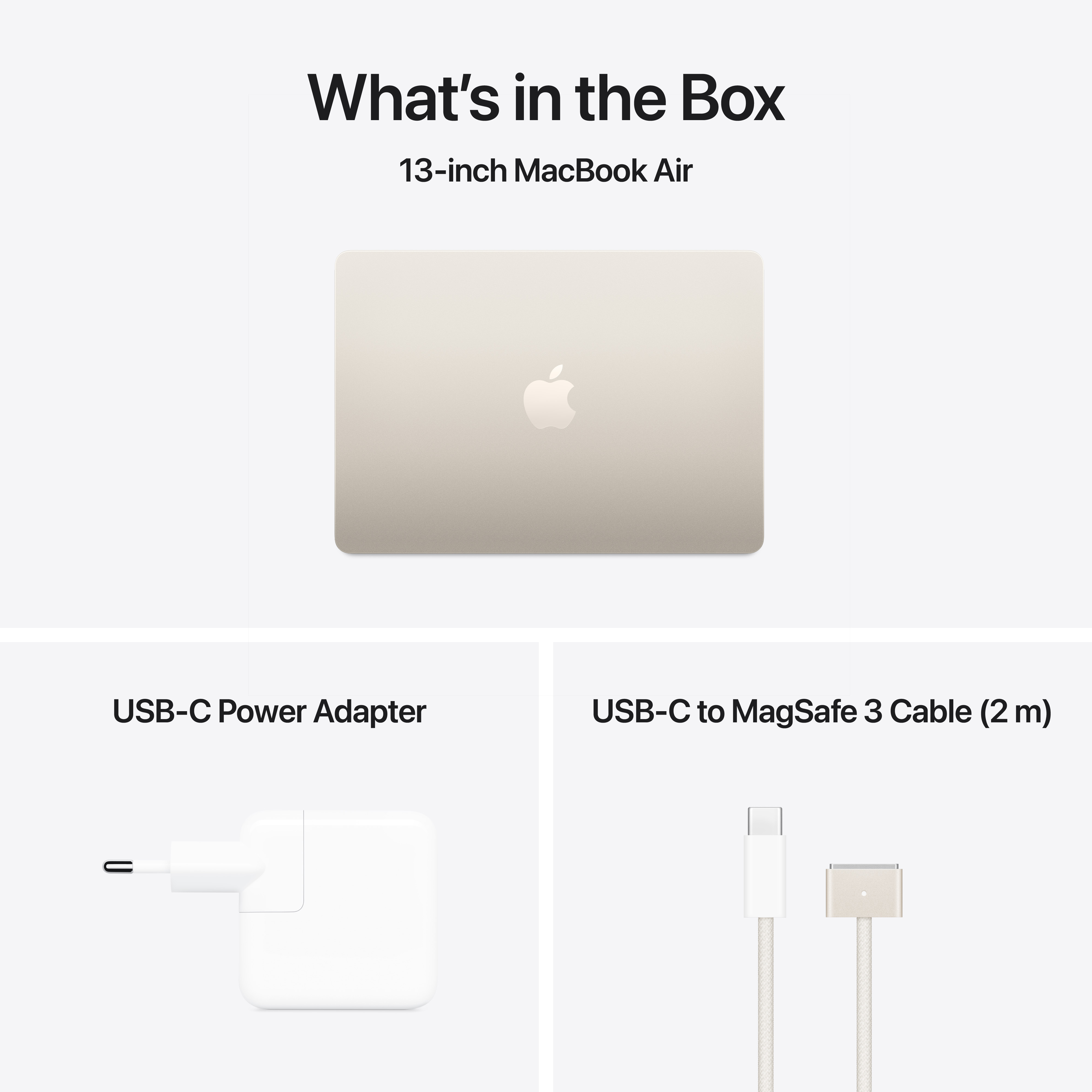 Apple MacBook Air, 13.6", M4 10-core, 16GB, 256GB SSD, 8-core GPU, Starlight