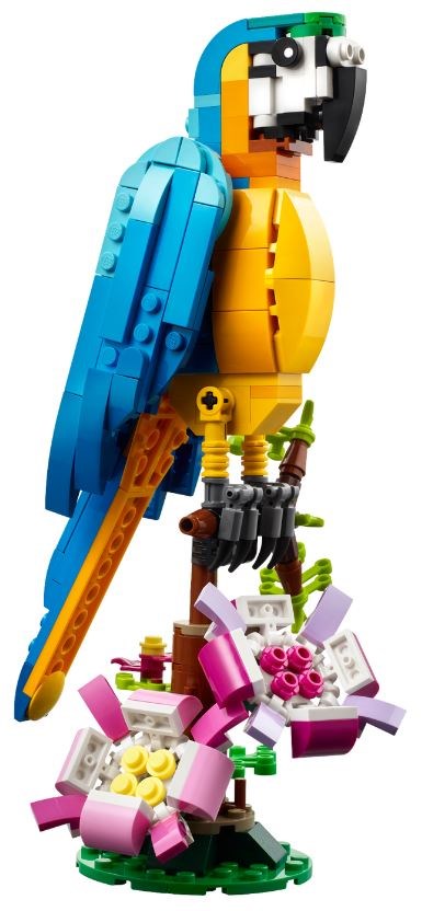 Set lodër LEGO Creator Exotic Parrot 31136, 3 në 1, 7 vjeç+