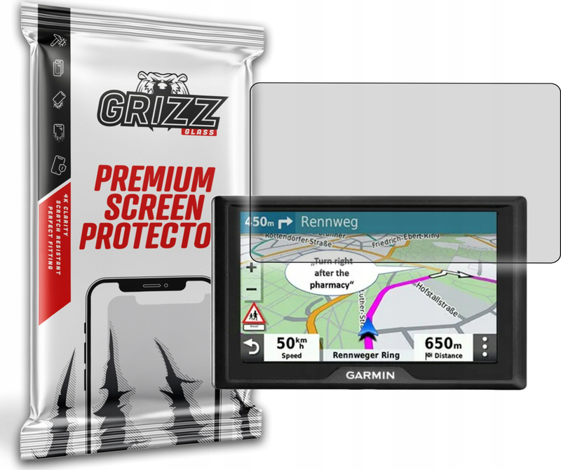 Foli mbrojtëse matte GrizzGlass PaperScreen Garmin Drive 5, kundër reflektimit, rezistente ndaj gërvishtjeve, transparente