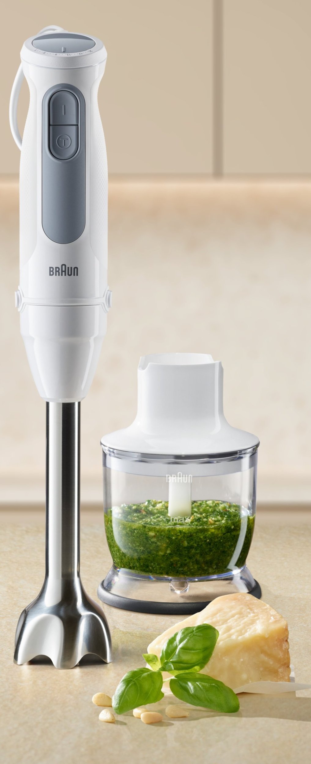Рачен блендер Braun Multiquick 5 MQ50.001.M, 1000W, Turbo, инокс