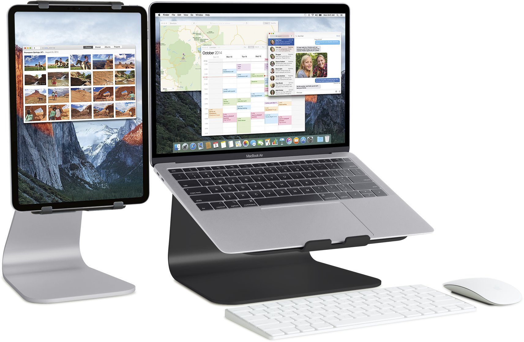 Mbajtëse laptopi Rain Design MStand, alumini, për MacBook dhe laptopë, e zezë