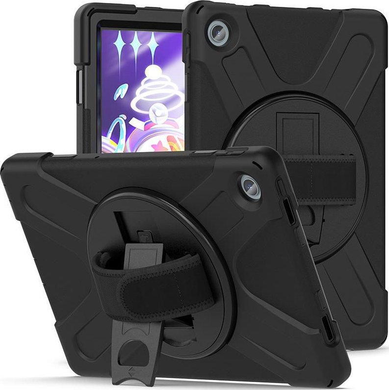 Mbulesë tableti eSTUFF AUSTIN Defender ES681905, për Lenovo Tab M10 Plus Gen 3 10.6", me rrip dore dhe shpatulle, e zezë