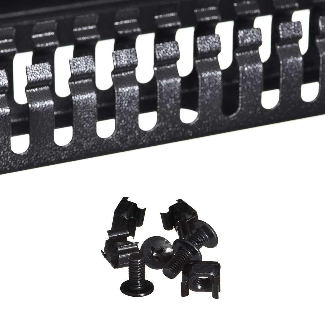 Organizues kabllosh rack Lanberg AK-1201-B, 1U, për kabinete 19", i zi