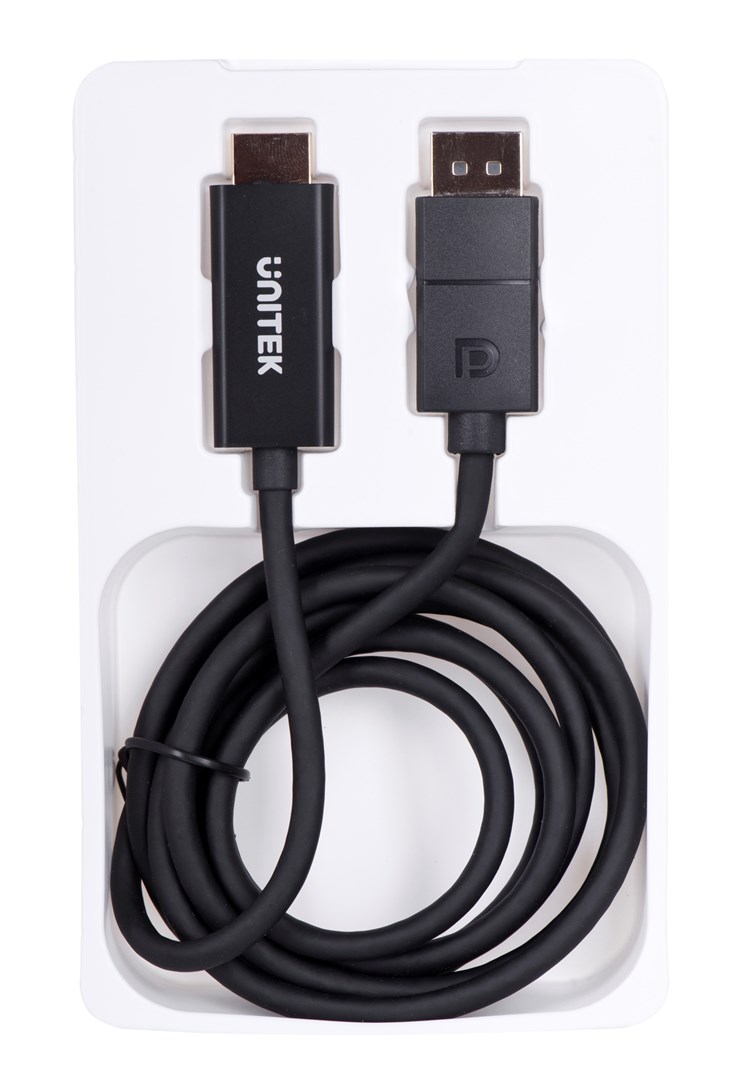 Kabllo Unitek DisplayPort në HDMI V1608A, 1.8m, 4K 60Hz, e zezë