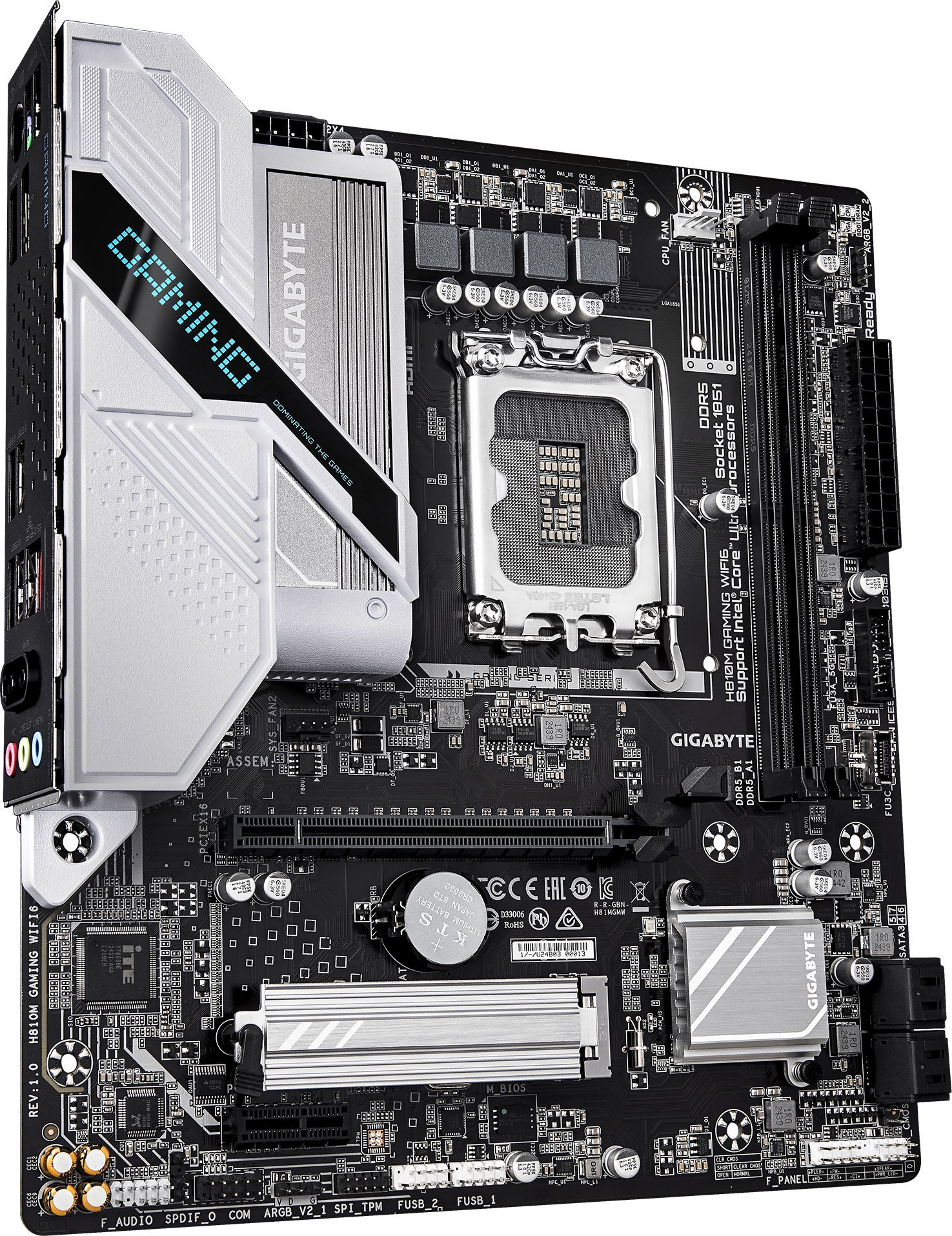 Pllakë amë Gigabyte H810M Gaming WiFi6, DDR5 6400MHz, 2.5GbE LAN, mATX