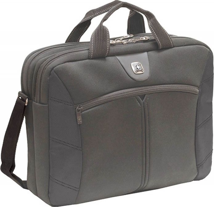 Çantë laptopi Wenger Slim Sherpa 600653, 16", me rrip shpatulle, e zezë