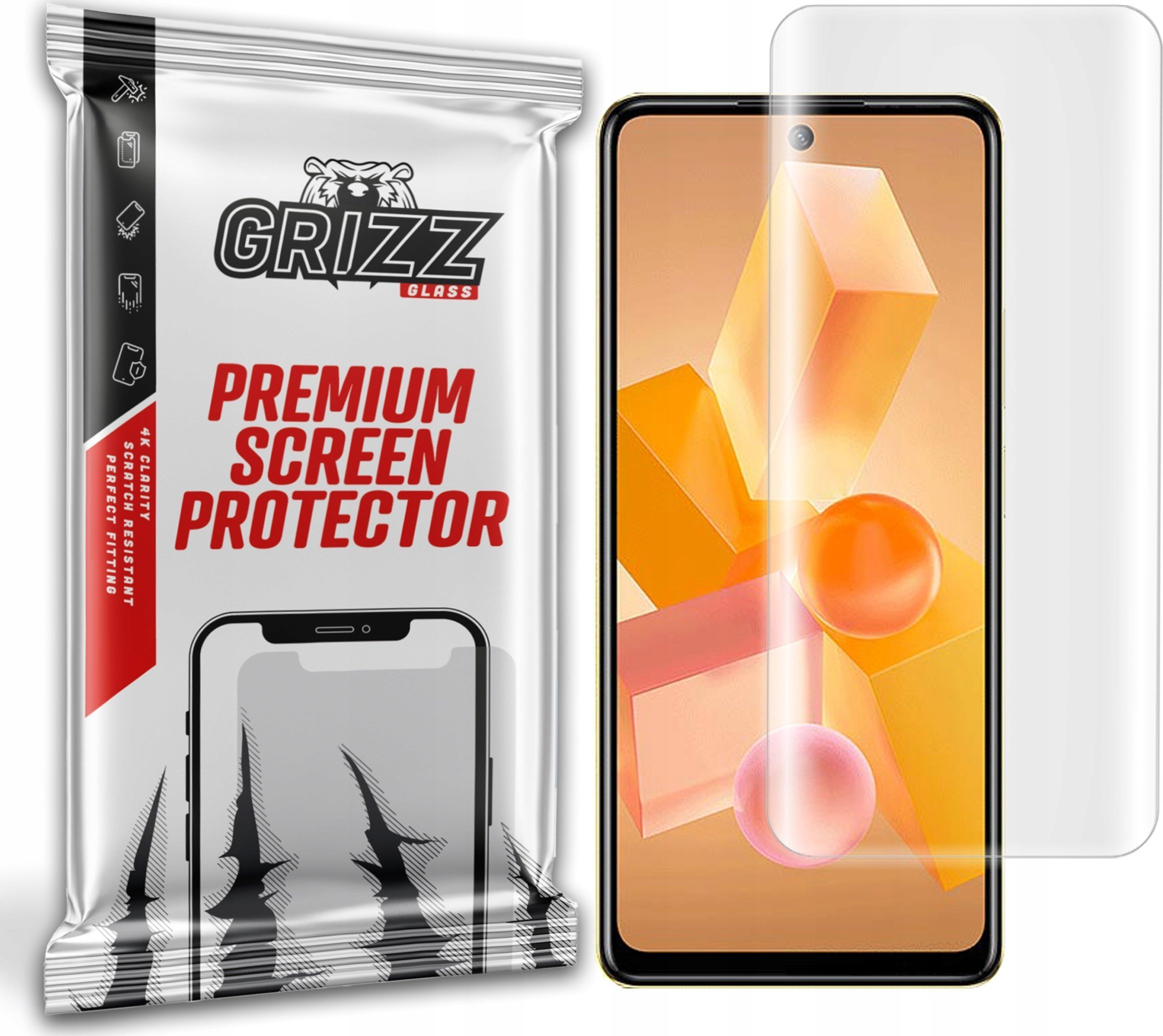 Folie mbrojtëse Grizz HydroFilm për Infinix Hot 40 Pro, hydrogel, transparente