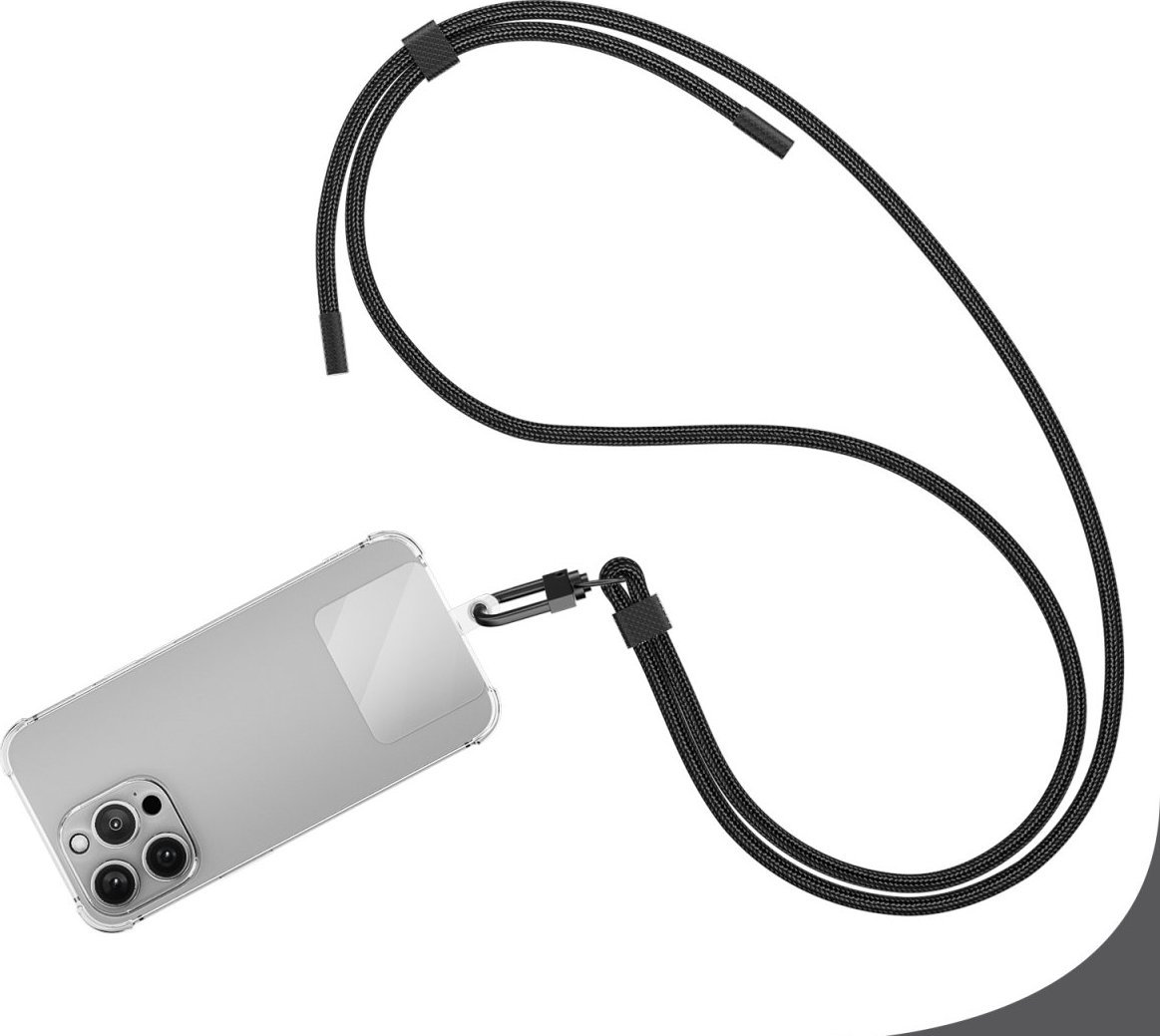 Rrip telefoni 4smarts PhonoLace 540489, universal deri 7", 150cm, transparentsh