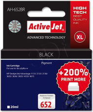 Kartutxh boje Activejet AH-652BR, zëvendësues HP 652 F6V25AE, i zi
