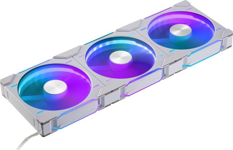 Вентилатори за компјутер Phanteks D30 140mm, D RGB Reverse, сет 3 парчиња, бели