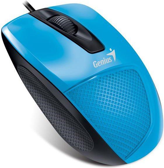 Maus Genius DX-150X, me kabllo, USB, i zi dhe i kaltërt