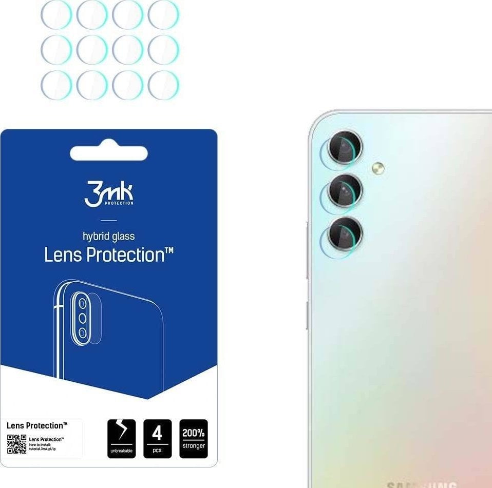 Mbrojtëse xhami 3MK Lens Protect për kamera, set 4 copë, për Samsung Galaxy A34 5G