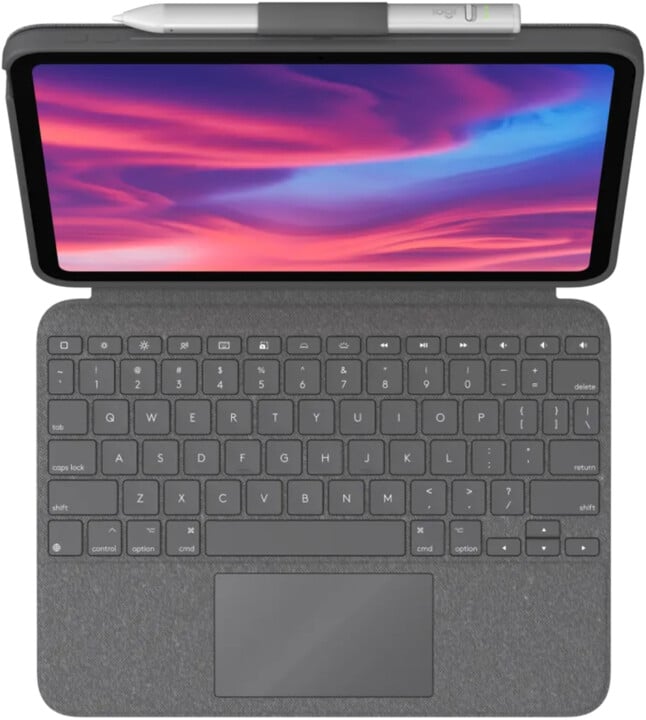 [OUTLET] Këllëf me tastierë Logitech Combo Touch për Apple iPad 2022 (10th Generation), gri