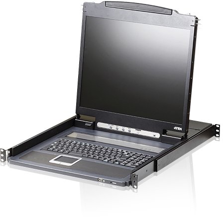 Konzolë rack Aten Slideaway CL3000N, ekran 19" LED, 1280 x 1024, e zezë