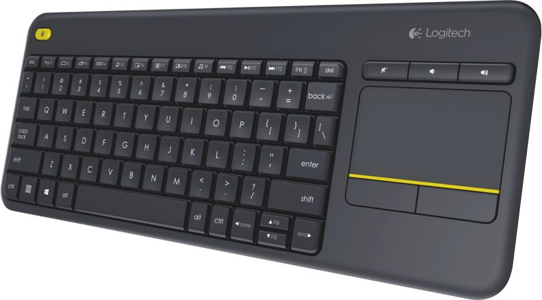 Tastierë Logitech K400 Plus, pa kabllo, me touchpad, e zezë