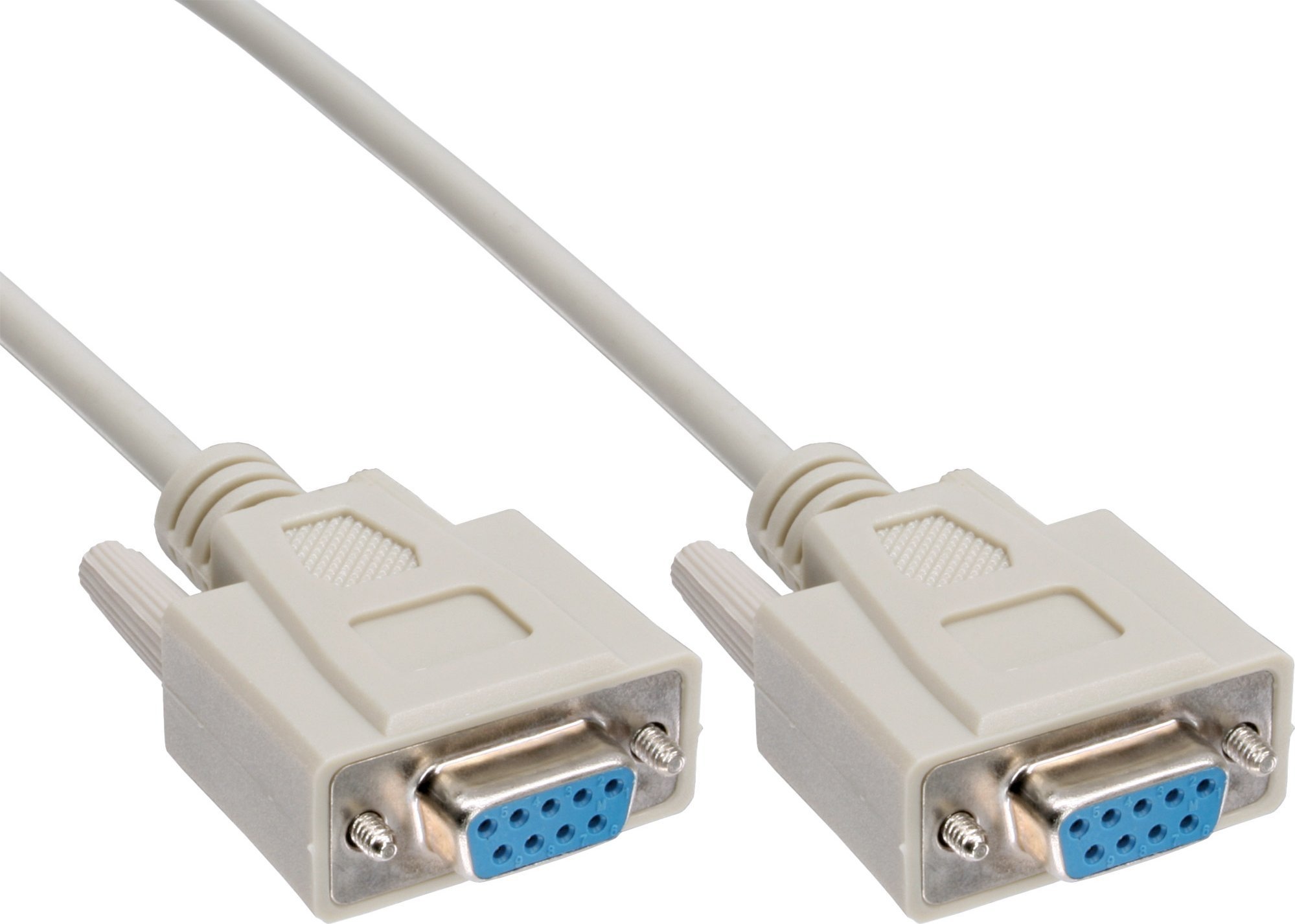 Kabllo null modem InLine, 9-pin socket socket, 2m, paketim 45 copë