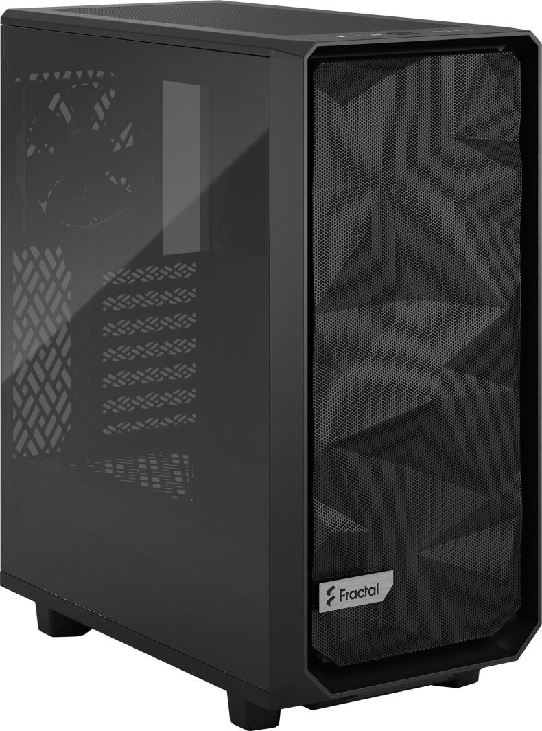 Куќиште за компјутер Fractal Design Meshify 2 Compact TG Light Tint, Црна, Midi Tower