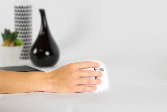 Maus BakkerElkhuizen Evoluent, wireless, Bluetooth, i bardhë