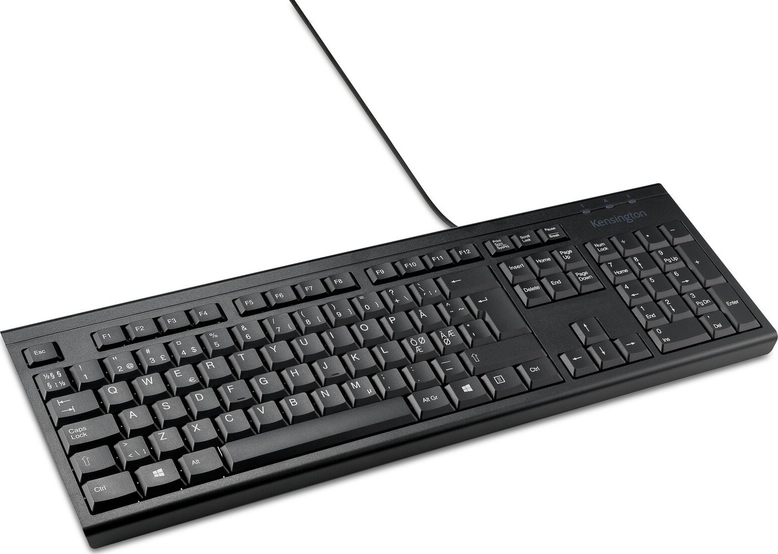 Tastierë Kensington KB100 EQ, me kabllo USB A, layout ISO, e zezë