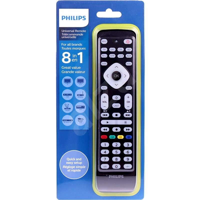 Telekomandë universale Philips SRP2018/10, 8-in-1, e zezë