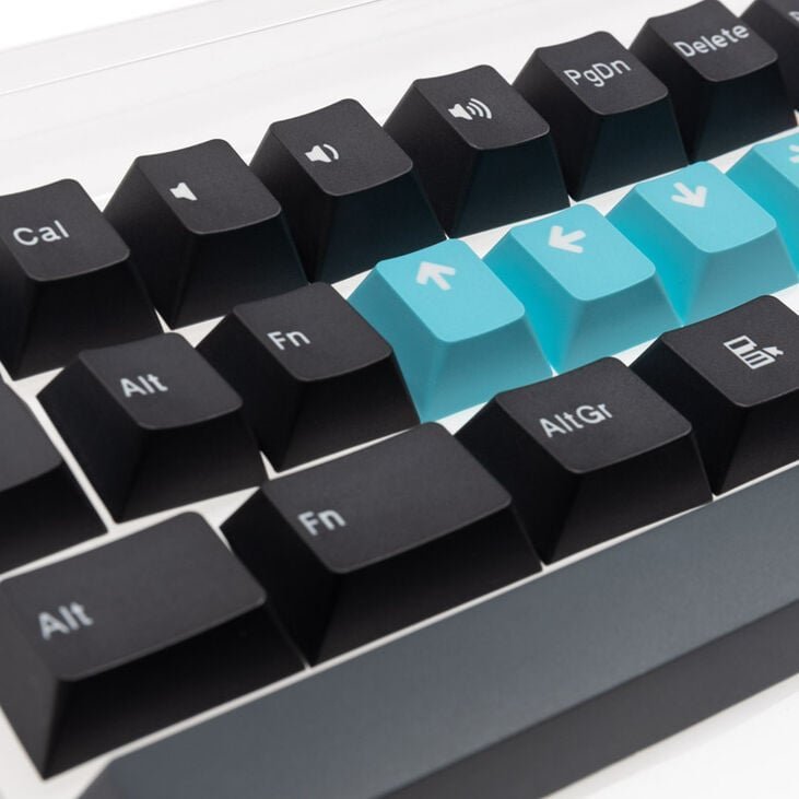 Set keycaps Ducky Skyline PBT Tripleshot, 133 taste, layout ANSI US, gri blu