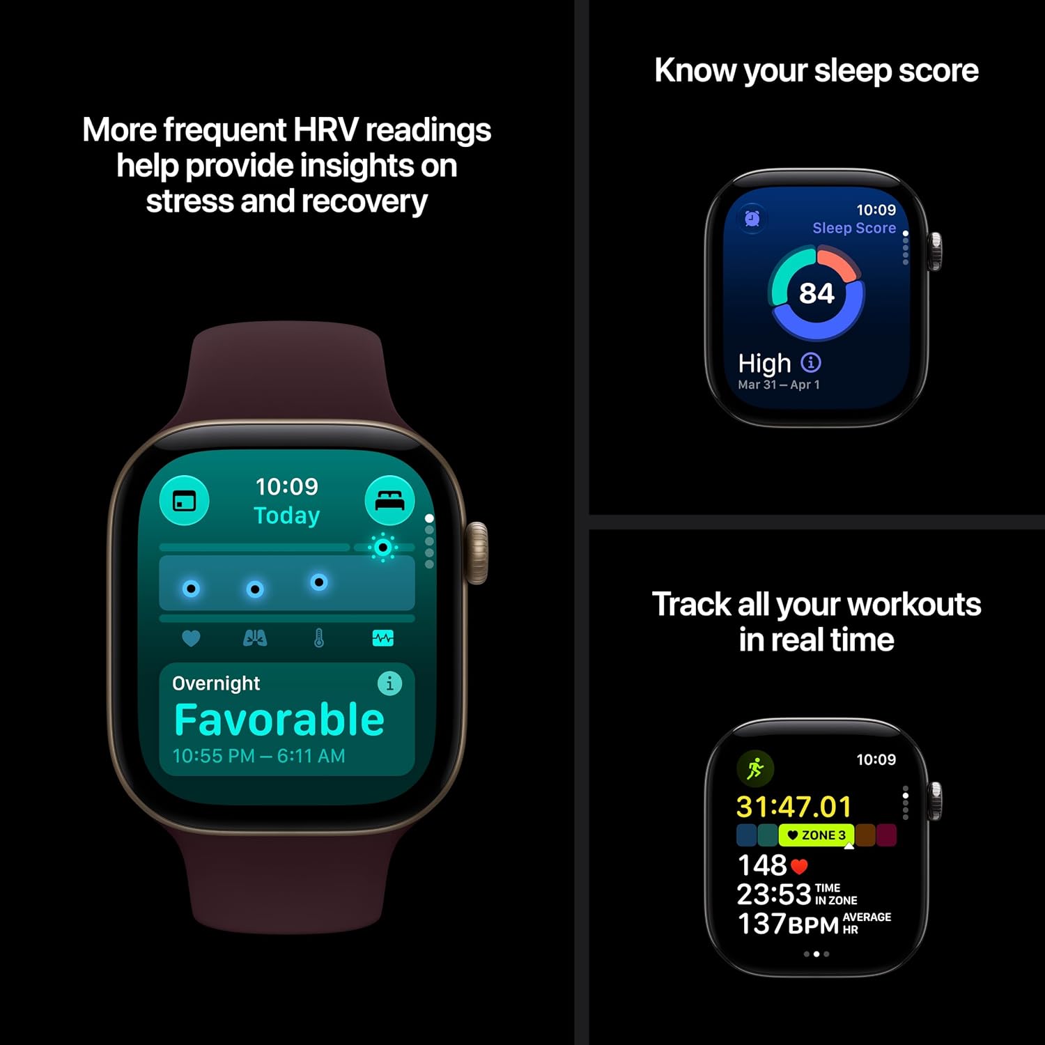 Apple Watch S12 GPS 46mm Light Gold Aluminium Case with Sand Sport Band, M/L