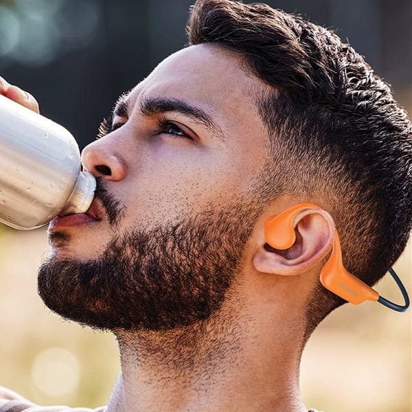 Kufje sportive Awei A899, bone conduction, Bluetooth, 32GB, IPX8, të zeza