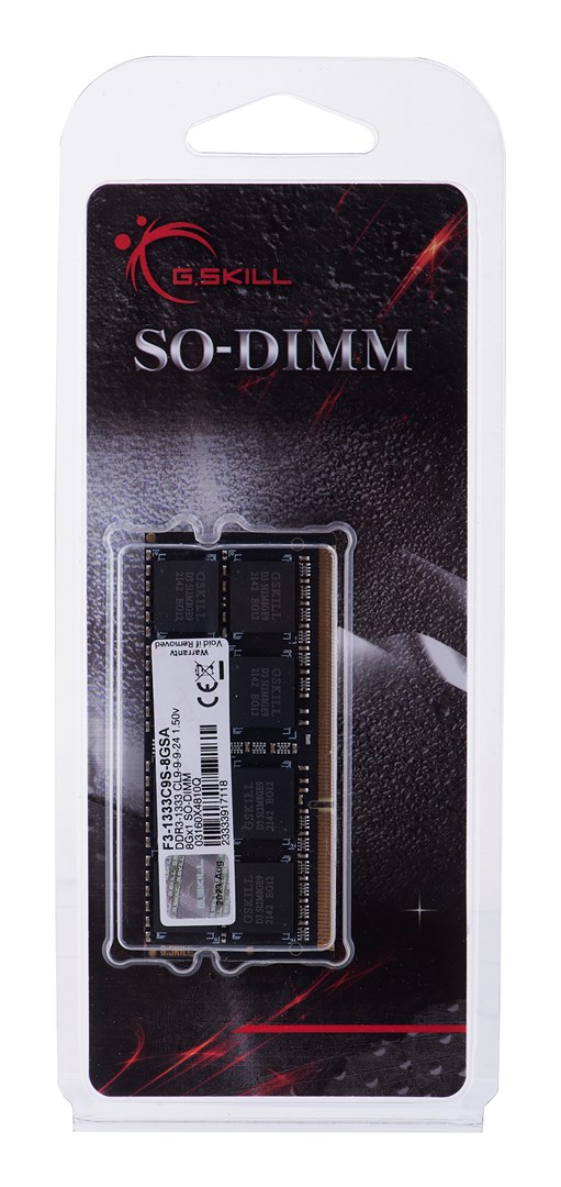 Memorie G.Skill Standard, 8GB, DDR3, 1333MHz, CL9, e zezë