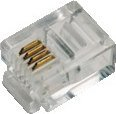Prizë modulare LogiLink RJ11 6P4C, pa ekranim, transparente
