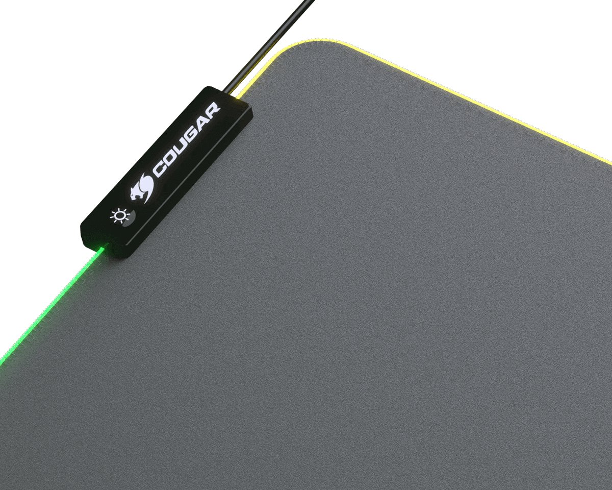 Подлога за глувче за гејминг Cougar NEON, RGB, голема големина, црна