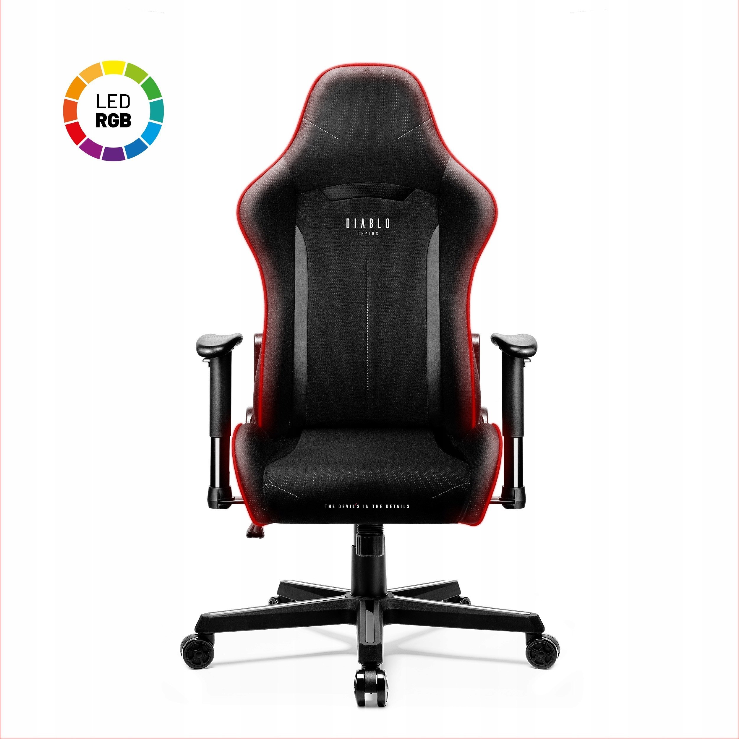 Karrige gaming Diablo X-Starter, LED RGB, ergonomike, e zezë