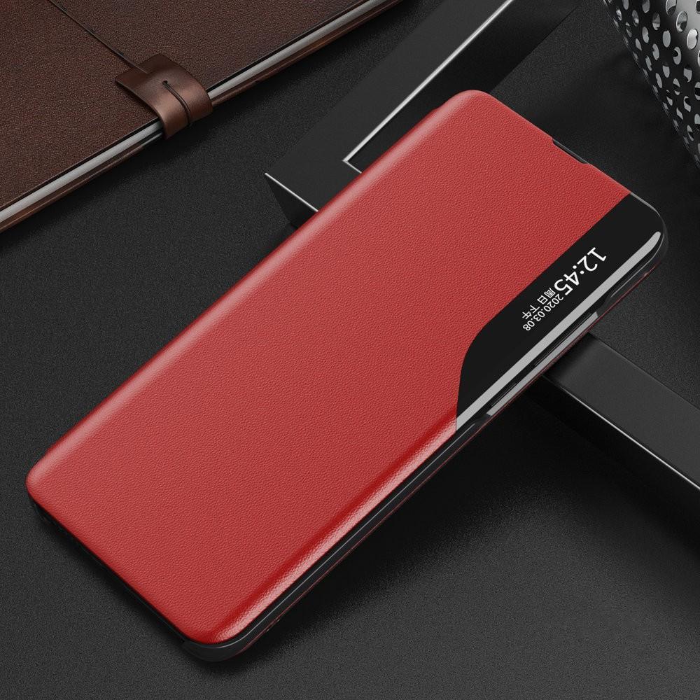 Këllëf telefoni Clear View Eco, për Poco M4 Pro 5G, mbështetëse, i kuq