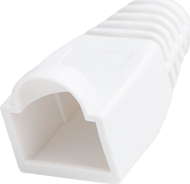Kapotë mbrojtëse për RJ45 Unitek, 6 mm, set 100 copë, e bardhë