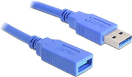 Кабел USB DeLock (82538), USB-A во USB-A, 1 м, сина