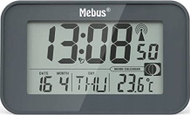 Orë alarmi dixhitale Mebus 51460, ekran LCD, matje temperature, antracit