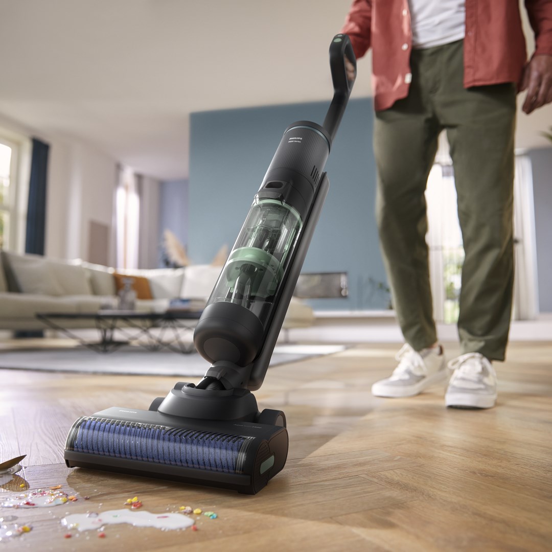Fshesë me korrent Philips AquaTrio Cordless 7000 Series XW7263/11, pa kabllo, 3 në 1, gri