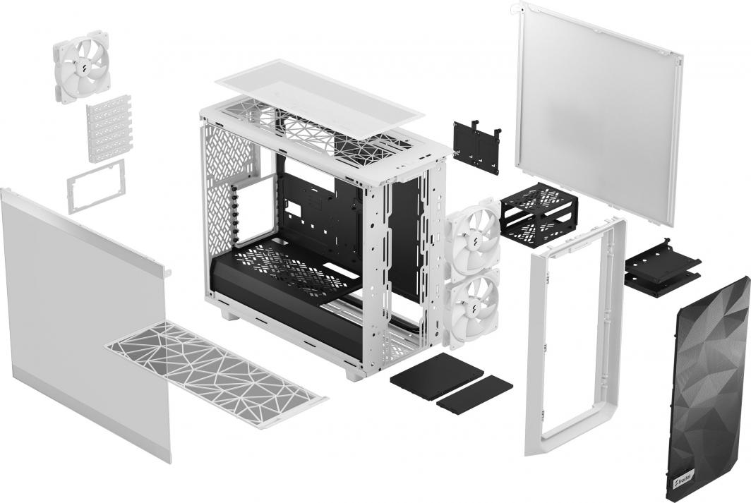 Kasë Fractal Design Meshify 2 Lite TG Clear Tint, Midi Tower