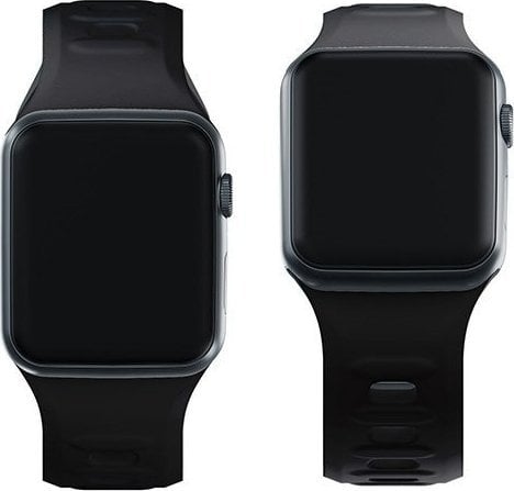 Rrip ore 3mk Silicone Watch Strap për Apple Watch, 38/40/41 mm, silikon, i zi